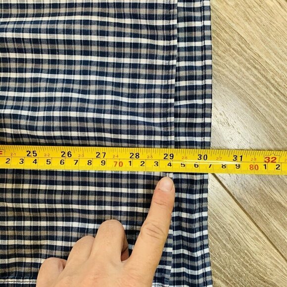 The North Face Mens Shirt Short Sleeve Plaid Blue Cotton Blend Size Large - Picture 5 of 12